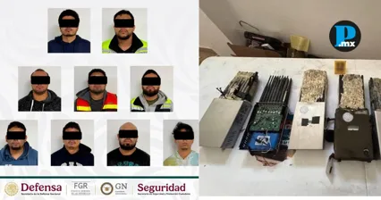 Autoridades aseguraron equipos inhibidores, veh&iacute;culos y mercanc&iacute;a durante un operativo contra el robo al autotransporte en San Luis Potos&iacute;.