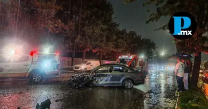 El percance registrado a la altura de San Jer&oacute;nimo Caleras provoc&oacute; el cierre parcial de la v&iacute;a y severo caos vehicular durante la noche del 9 de octubre.