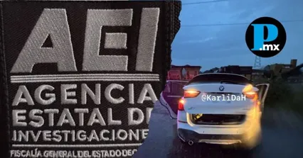 Al interior del veh&iacute;culo se localizaron prendas con parches oficiales de la Agencia Estatal de Investigaciones de Oaxaca.