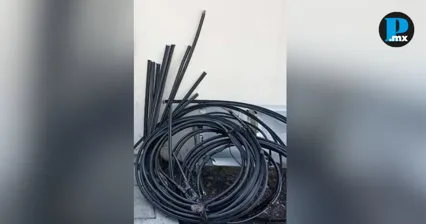 Fiscal&iacute;a asegura siete kilos de cable de Telmex tras un cateo en Puebla
