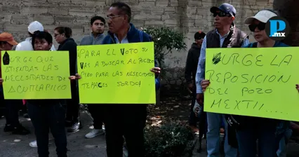 Habitantes de Acuitlapilco exigieron soluciones inmediatas a la crisis de agua, pero el Ayuntamiento solo ofreci&oacute; apoyo sin compromisos claros.