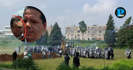 Augusto Ram&iacute;rez, vocero de Segob, fue se&ntilde;alado por pobladores como uno de los infiltrados que intent&oacute; criminalizar la protesta&nbsp;por el inicio de las obras del CECI del IMSS.