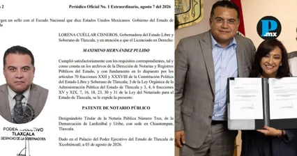 Maximino Hern&aacute;ndez Pulido dej&oacute; el SESESP en junio y ahora asumir&aacute; la Notar&iacute;a P&uacute;blica n&uacute;mero 3 de Chiautempan.