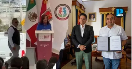 La protesta de campesinos se registr&oacute; durante la presencia de la gobernadora Lorena Cu&eacute;llar en Calpulalpan.